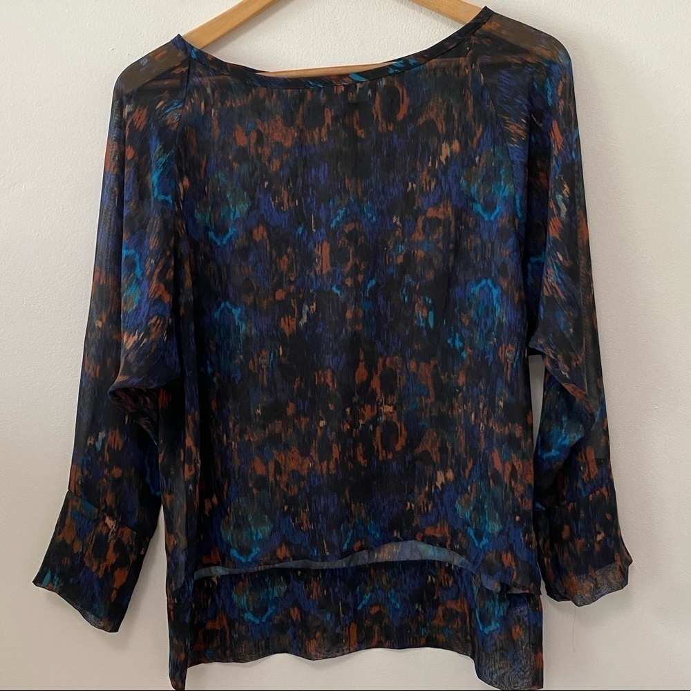 Anthropologie Sunday in Brooklyn Contemporary Semi Sheer Hi-Low Blouse